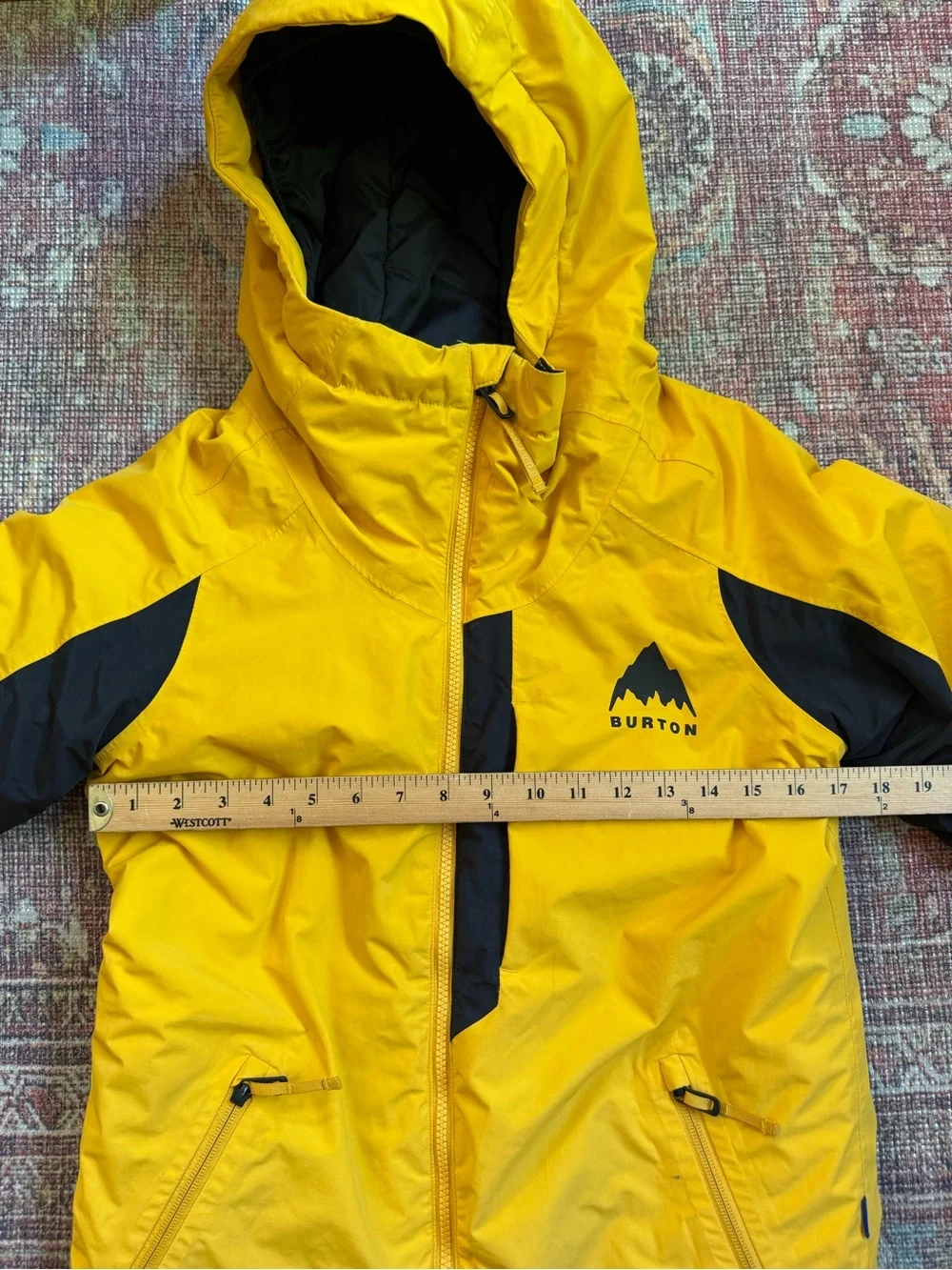 Burton Youth Medium Kids' Yellow Hillslope Hooded Winter Jacket